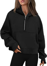 ZOE - Le Hoodie Demi-Zip Essentiel